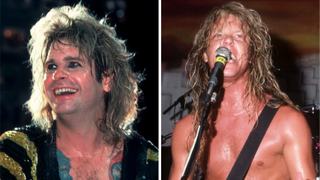Photos of Ozzy Osbourne and Metallica onstage in 1986