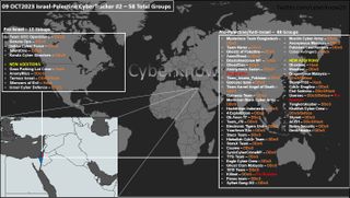 OCT 9 2023 Israel-Palestine Cybertracker - Cyberknow