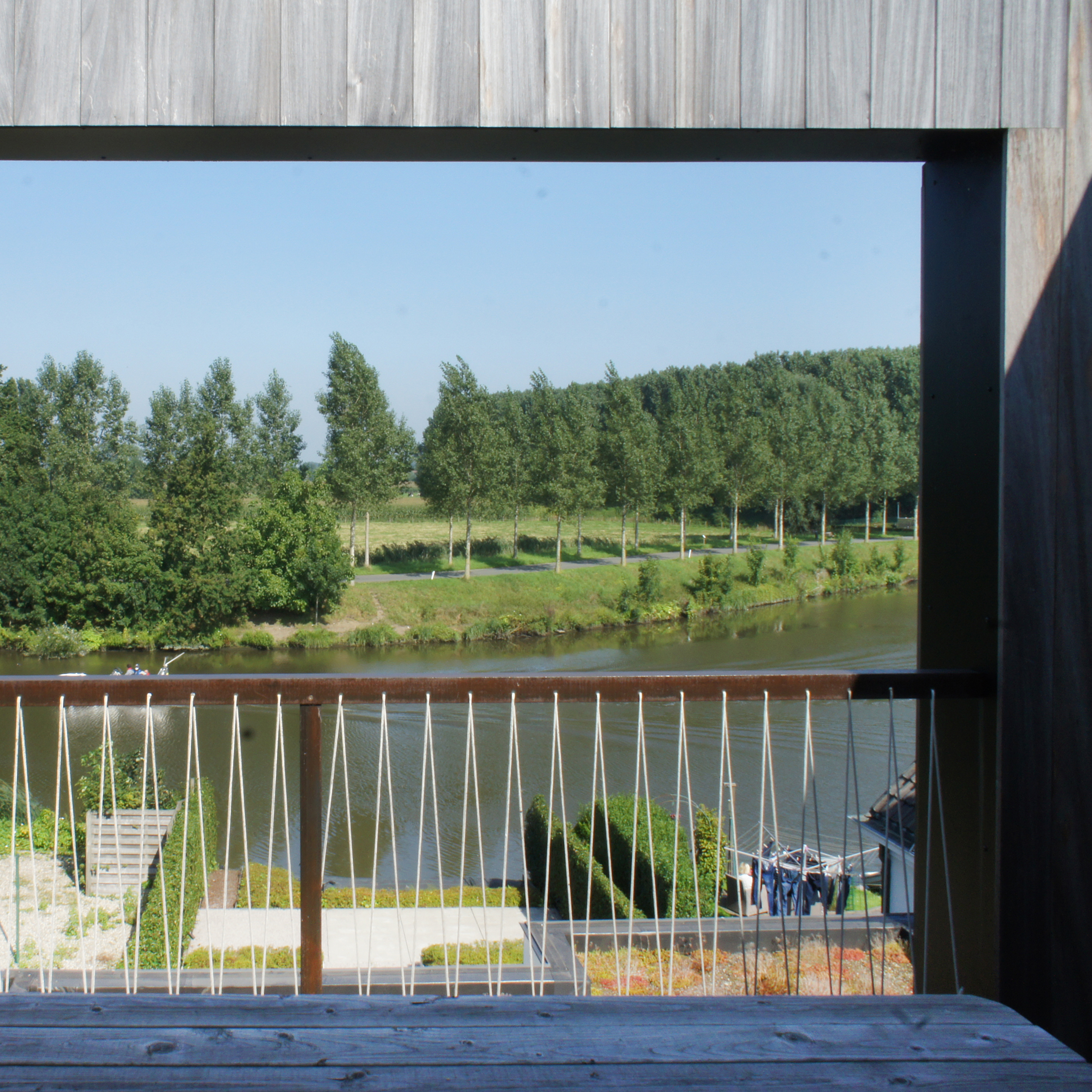 views towards the water from the Heyday office in Belgium