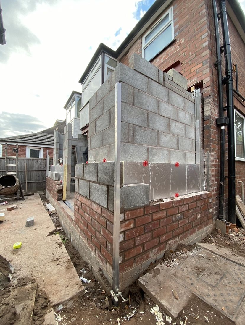 The brickwork as seen from the sides