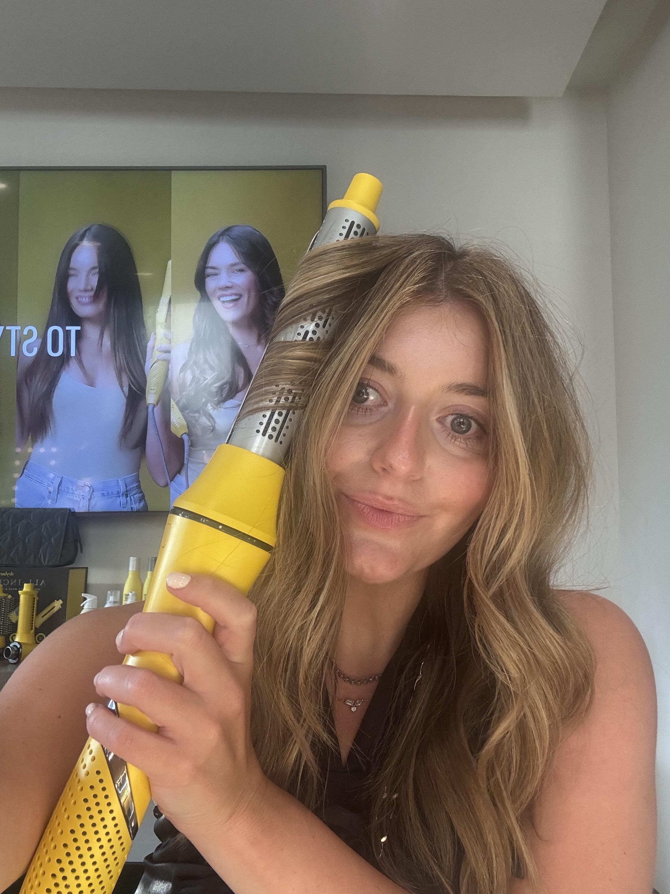 samantha holender using the dry bar all inclusive