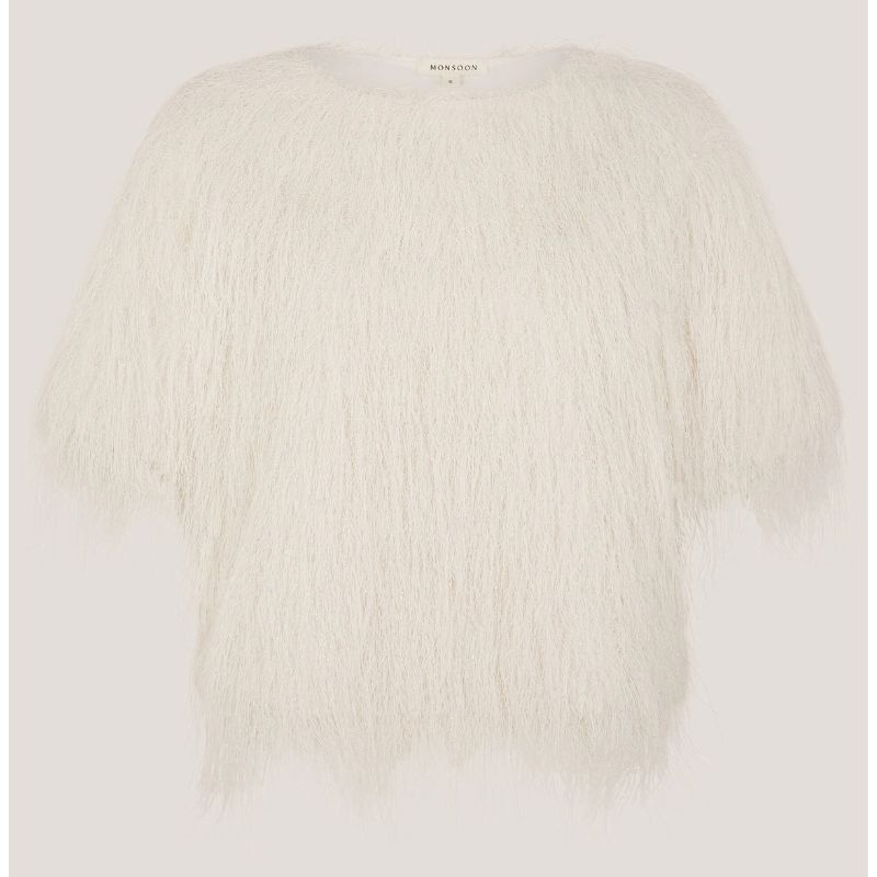 Monsoon , Tori Short Sleeve Fringe Top