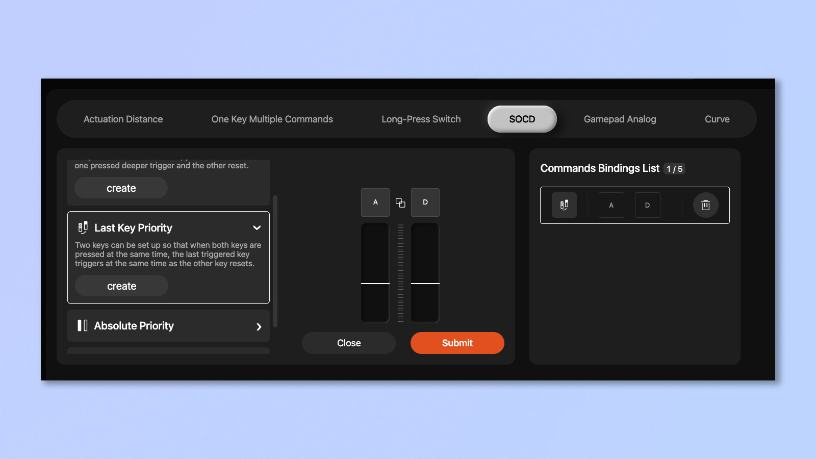A screenshot showing the Keychron Q16 HE 8K being customized in the Keychron Launcher web app.
