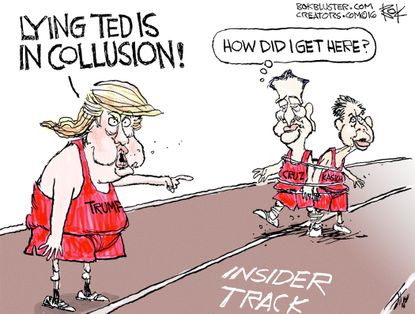 Political Cartoon U.S. Cruz Kasich