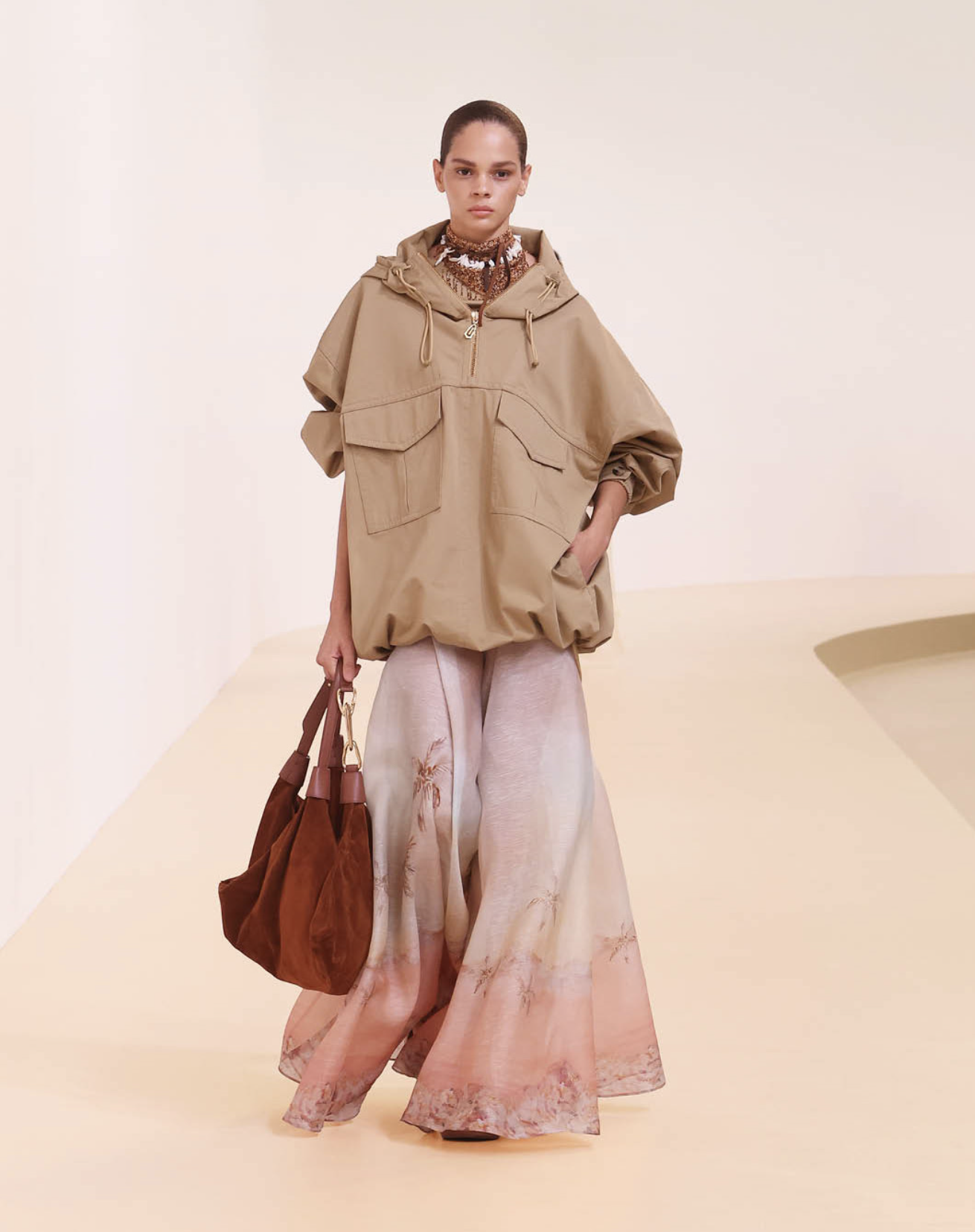 Zimmermann RTW spring summer 25 runway - linen skirt parka coat
