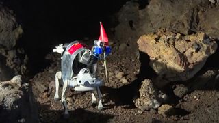 China is practicing robotic moon exploration in a lava cave here on Earth.