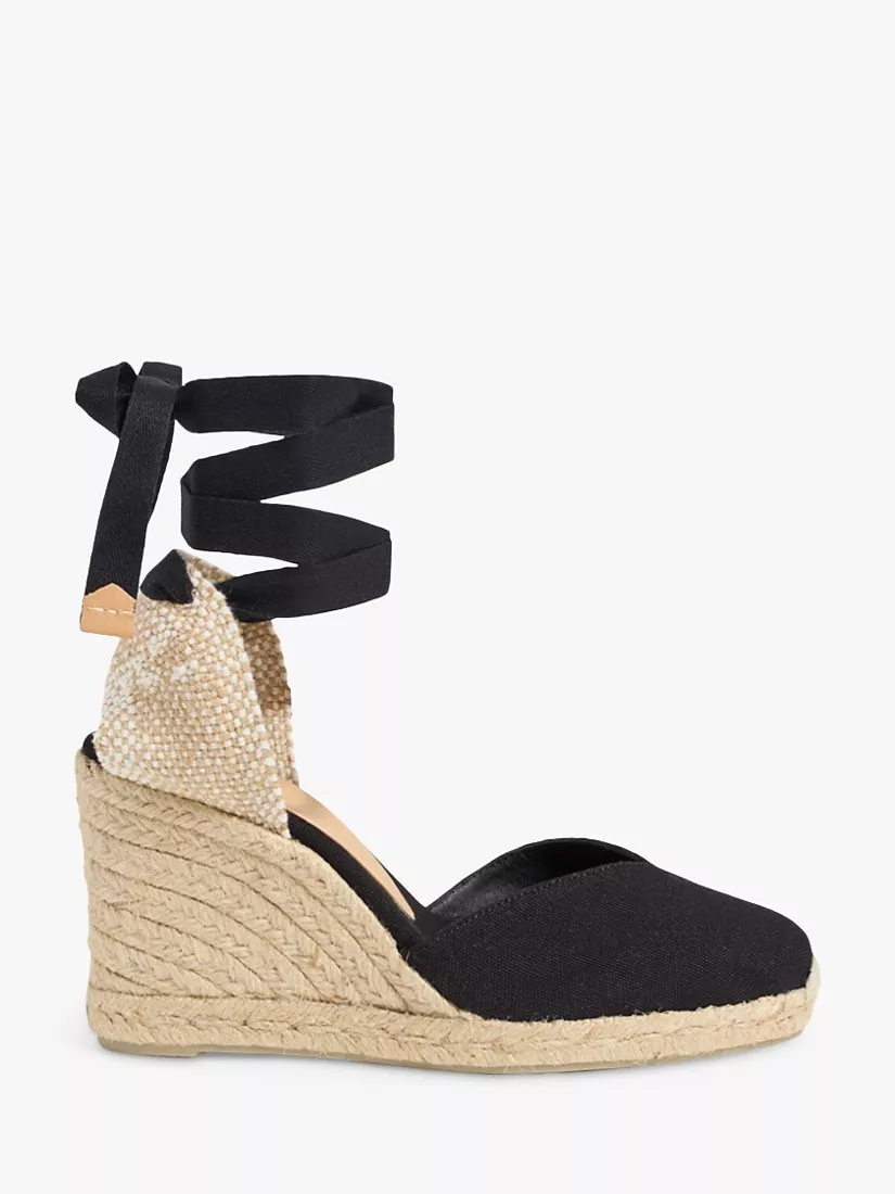 Castañer Chiara Cotton Wedge Espadrille Sandals