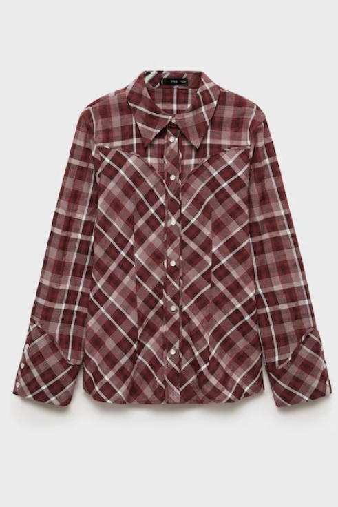 Mango , Check Cotton Shirt