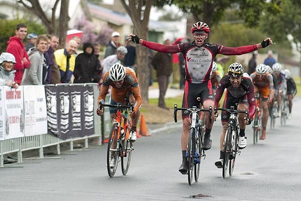 Scott Law (V Australia) takes out stage one ahead of Steele Von Hoff (left) of Genesys Wealth Advisers and Ben Kersten (V Australia).