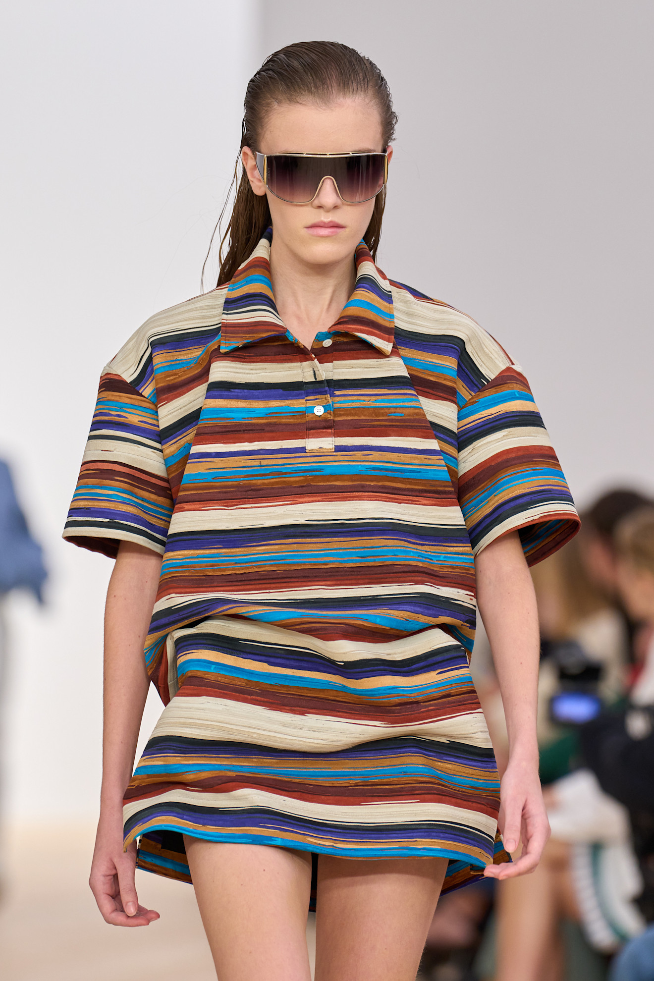 Striped shirts on Loewe's Spring 2026 runway
