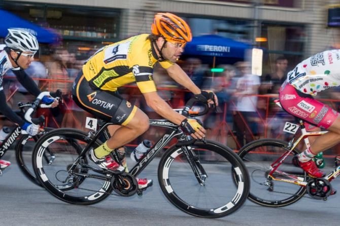 Mike Friedman (Optum) gets to the front on the final laps.