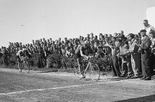 Ferdinand Kubler and Andre Mahe at the 1947 Tour de France