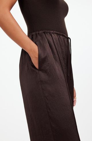 Pintuck Slim Pull-On Pants