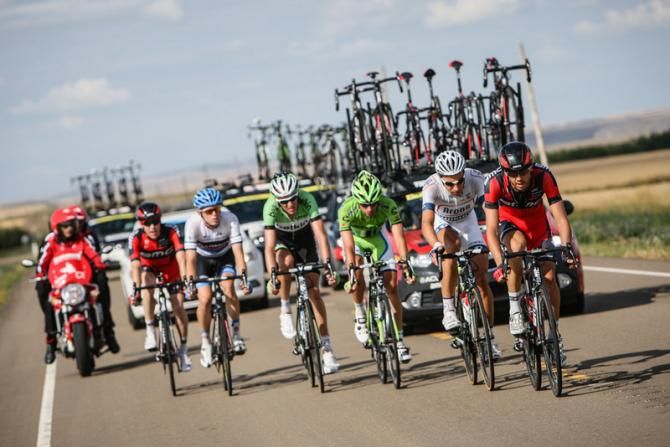 The six leaders stayed well organized through to the finish.