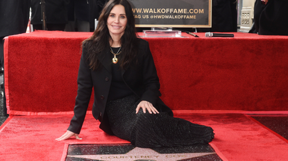 Courteney Cox at the star ceremony where Courteney Cox is honored with a star on the Hollywood Walk of Fame on February 27, 2023 in Los Angeles, California.