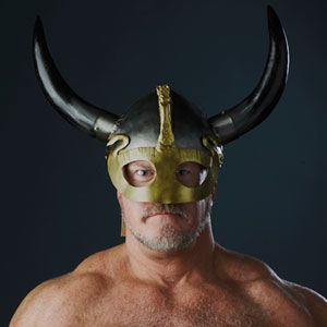 man in viking mask