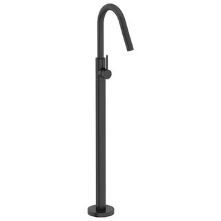 black floor mounted bath tap