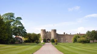 Amberley Castle grounds, one of the best castle hotels in the uk