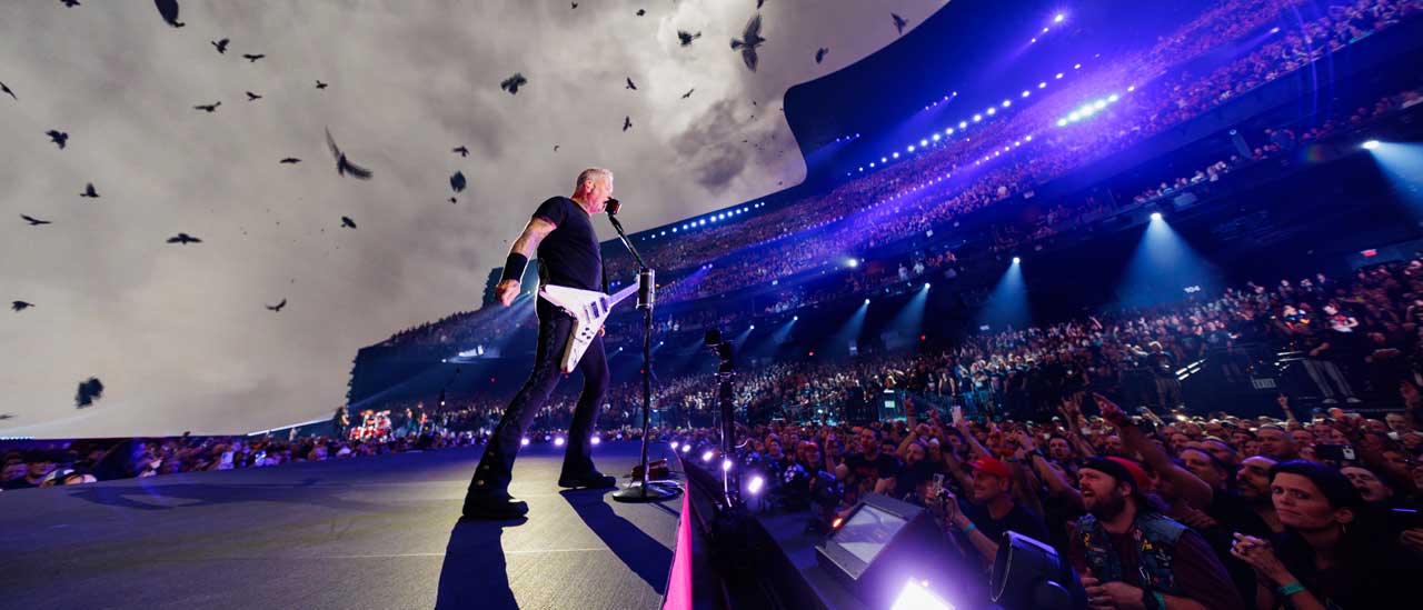 James Hetfield onstage at Sphere
