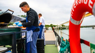 BBQ onboard The Ravel.