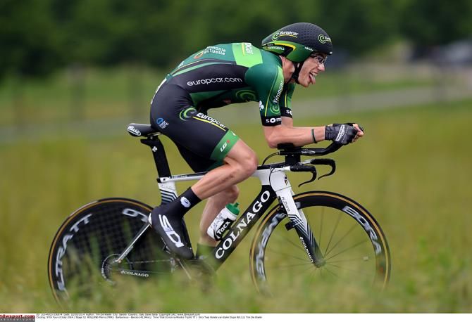 Pierre Rolland (Europcar) gets his time trial style from teammate Thomas Voeckler