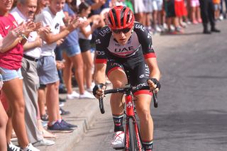 Matej Mohoric (UAE Team Emirates) drives to the line during stage 7 of the Vuelta a Espana