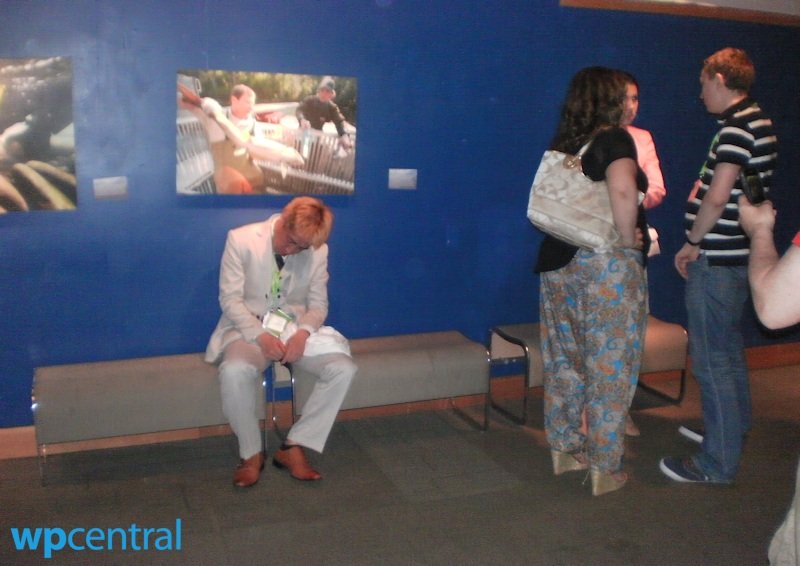 Man sleeping at WildTangent party