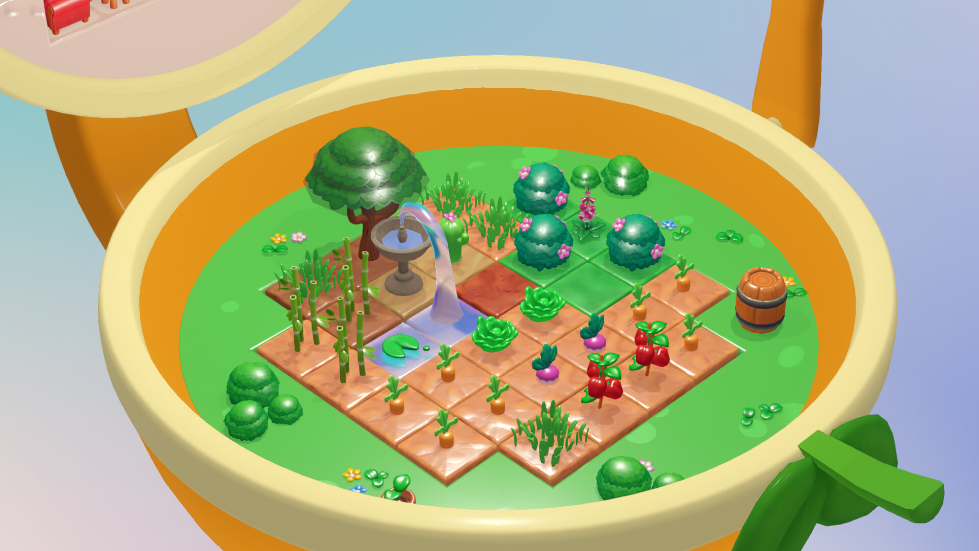 Tiny Garden is an adorable Polly Pocket-sized farm sim where you crank a handle to grow crops