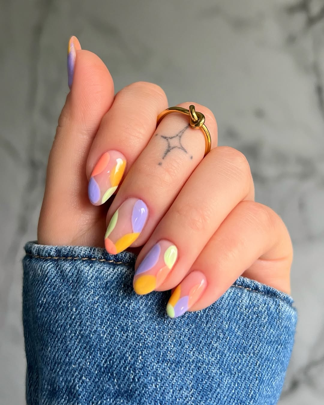 colorful pastel nails