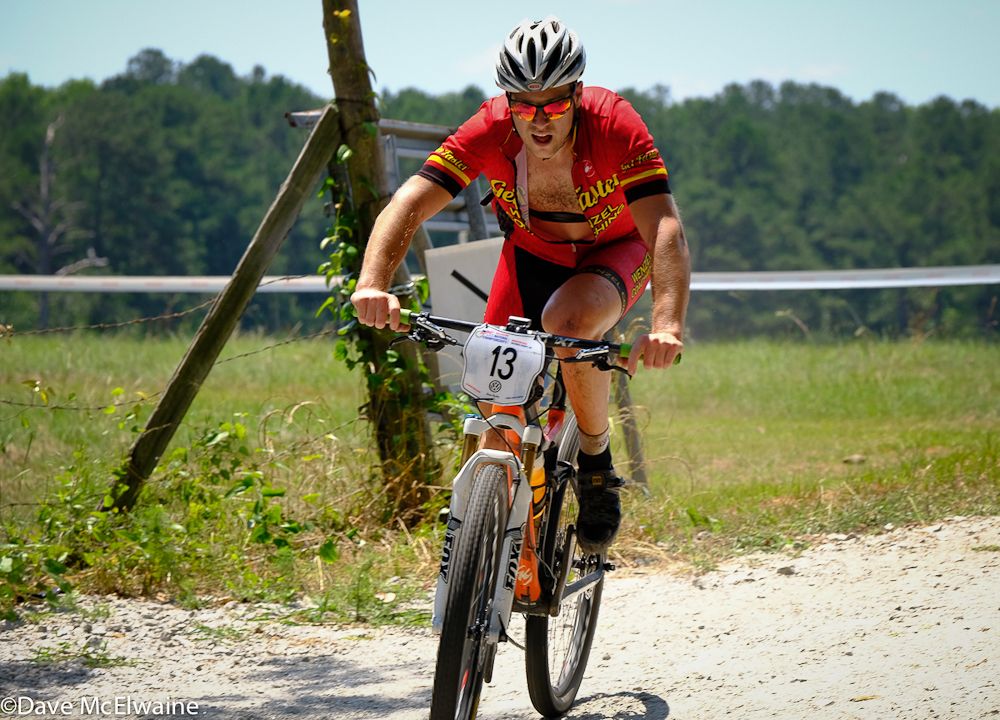 Aaron Oakes emerging from Feed Station three.