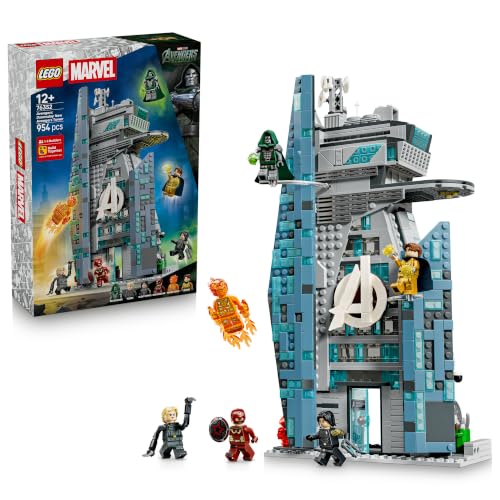 Lego® Marvel Avengers: Doomsday New Avengers Tower 76352 Building Set - Doctor Doom, Yelena, Red Guardian, Bucky Barnes, Human Torch and Sentry - Super Hero Toy Idea for Boys and Girls Aged 12+