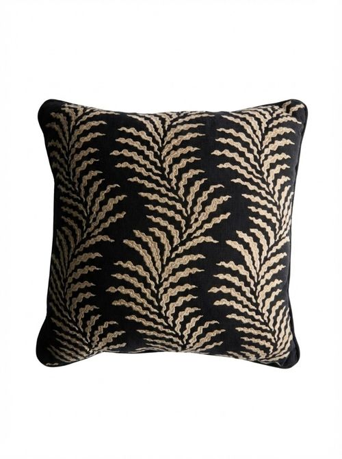 Embroidered Leaf Cushion