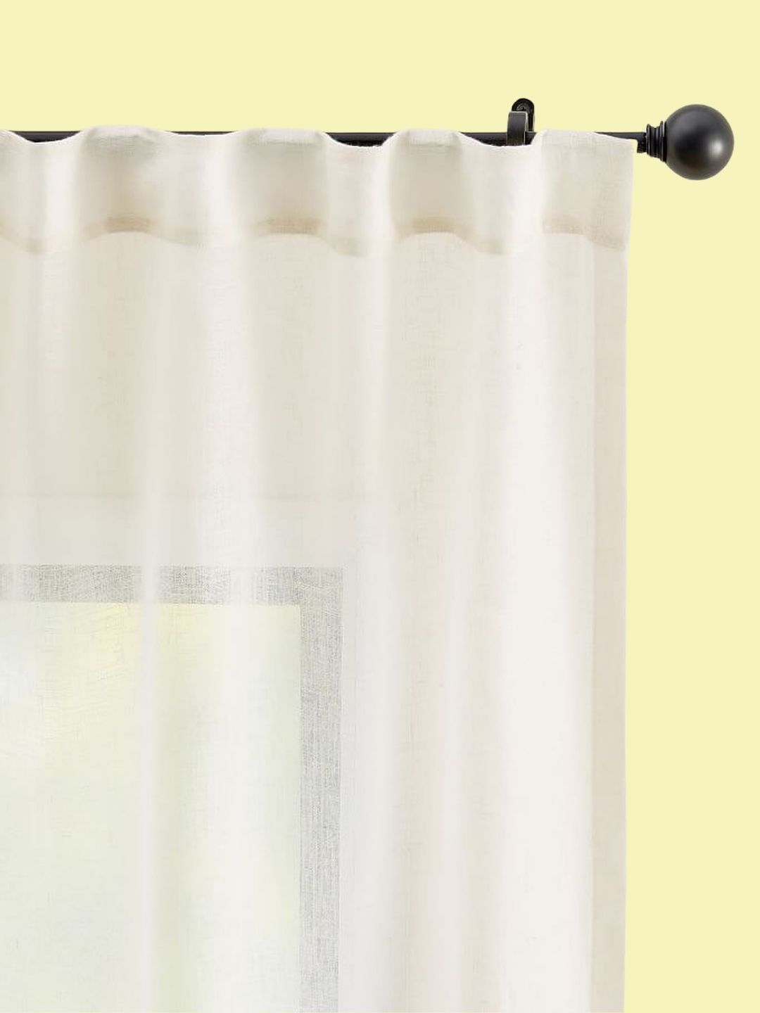 Pottery Barn UK, Emery Linen Sheer Curtain