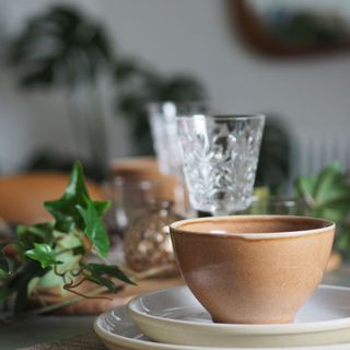 dinnerware with bowl and plates