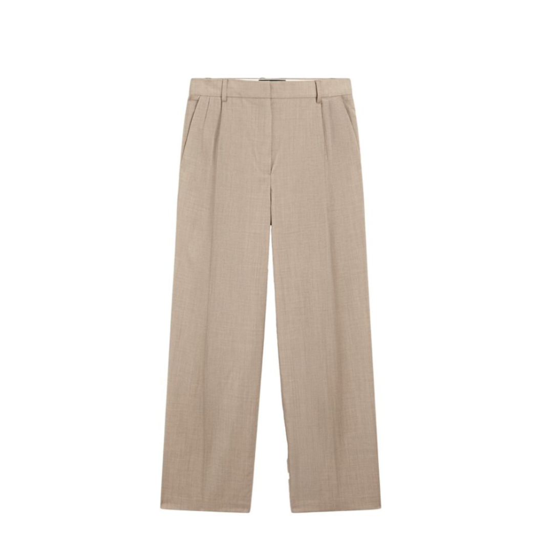 Massimo Dutti, 100% Wool Darted Trousers