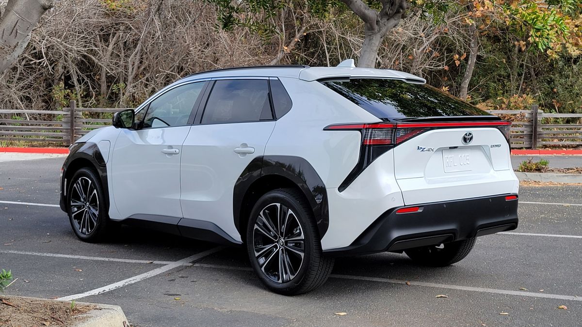 Rear of the Toyota bZ4X
