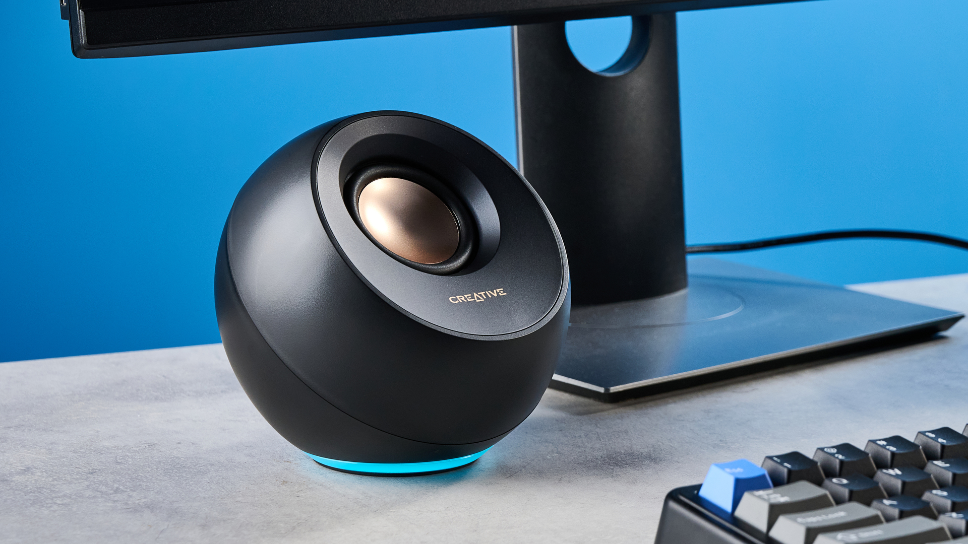 Black Creative Pebble Pro computer speakers