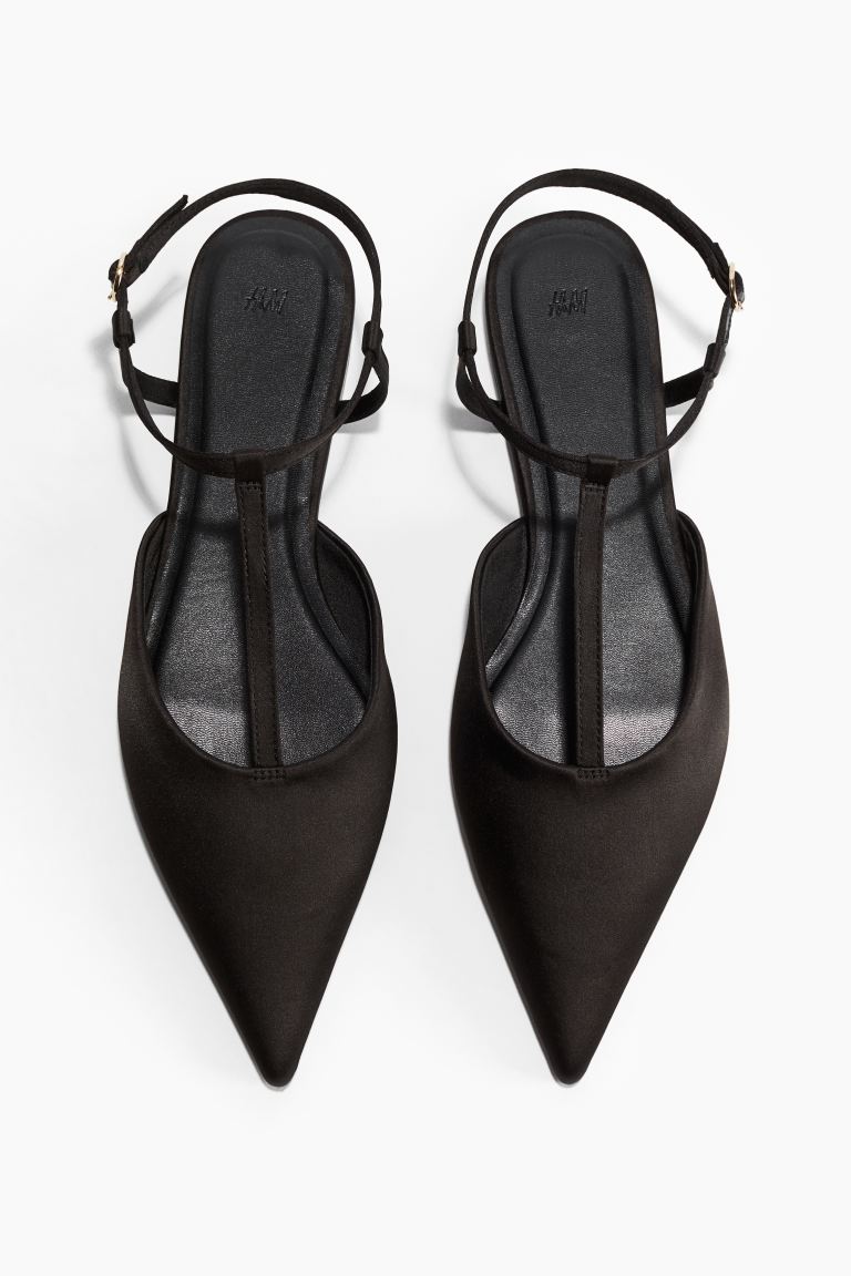 Pointed Satin Sandals