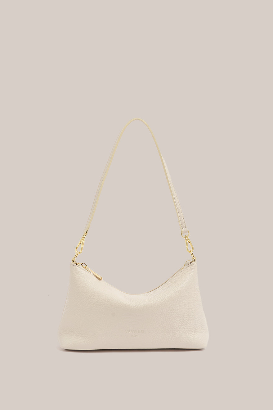 Ashley Ivory Leather Crossbody Bag