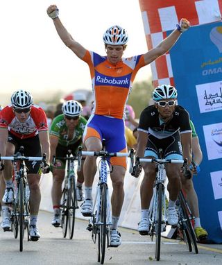 Theo Bos (Rabobank) took his second stage win at the Tour of Oman.