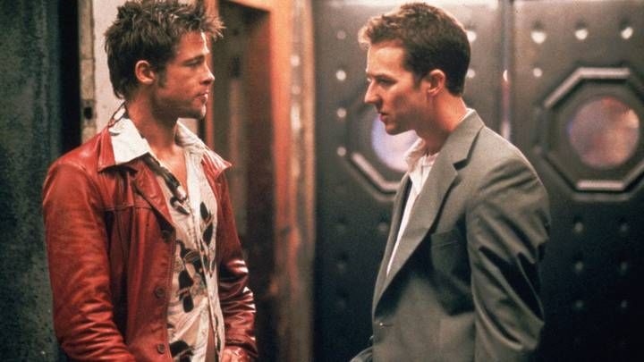 Brad Pitt and Edward Norton in Fight Club