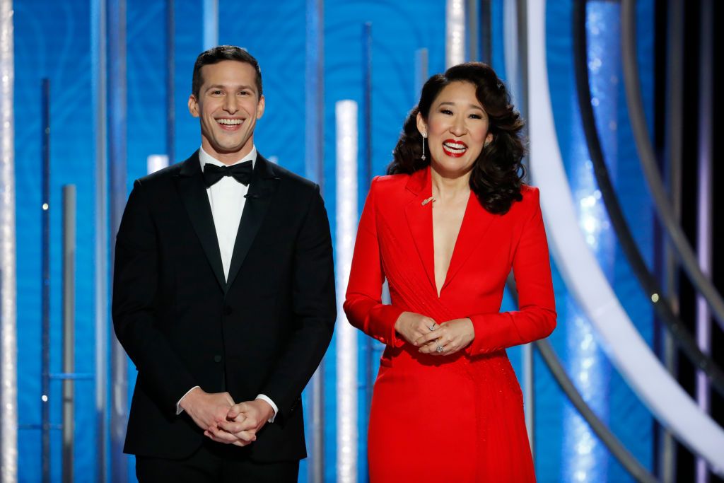 Andy Samberg and Sandra Oh