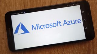 Microsoft Azure splash screen on a smartphone