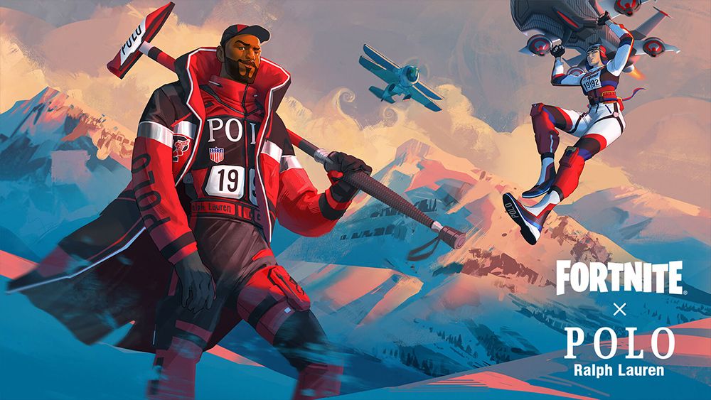 Images from the Ralph Lauren Fortnite collaboration