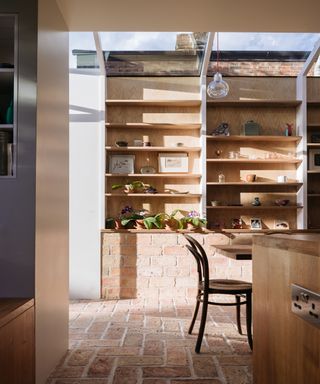 Brick floors in a London Stoke Newington kitchen extension