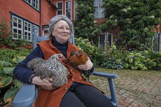 ANIMAL MAGIC - Chickens - Carla Carlisle with her rare chickens photographed at her home in Bury St Edmunds. Pictures by Richard Cannon