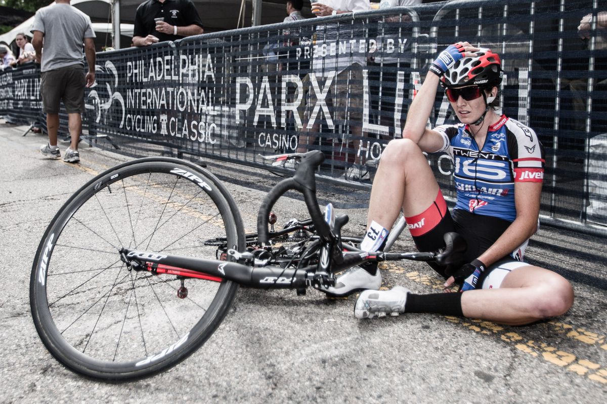 Lauren Komanski (Twenty 16) shows the difficulty of the day