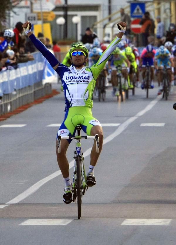 Moreno Moser (Liquigas Cannondale) wins the Trofeo Laigueglia