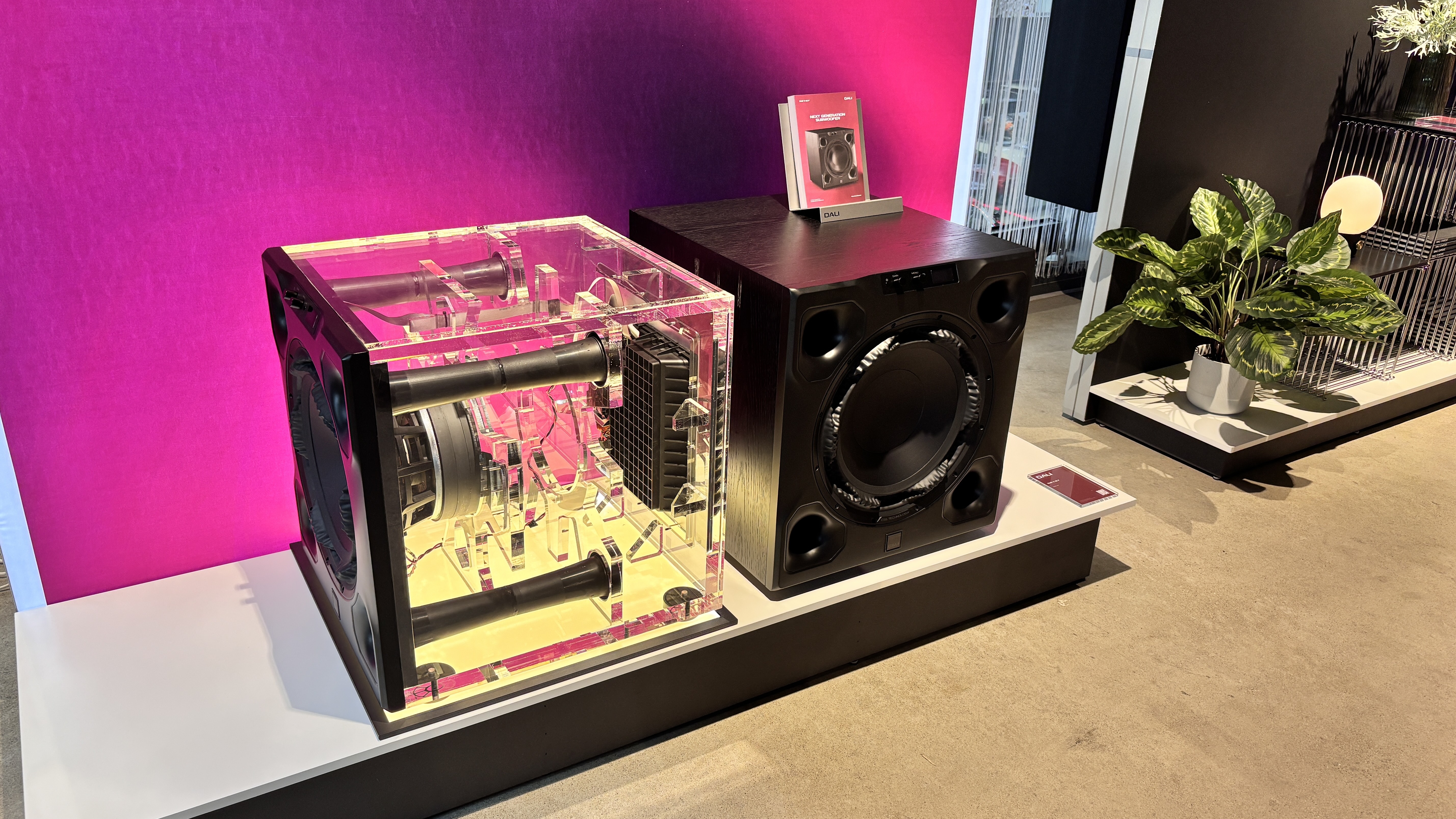 Dali V-16 F subwoofer and transparent version