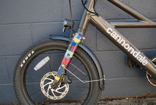 Picture of the fun paintjob on the Cannondale Compact Neo e-bike